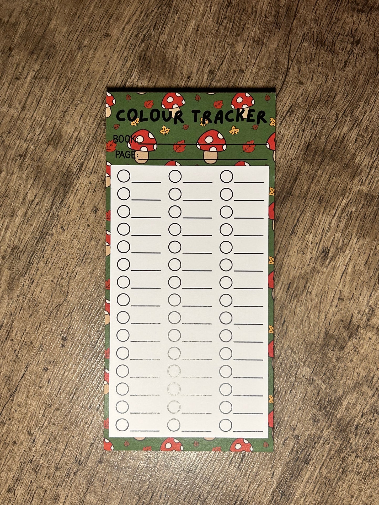 Colour Tracker Notepad