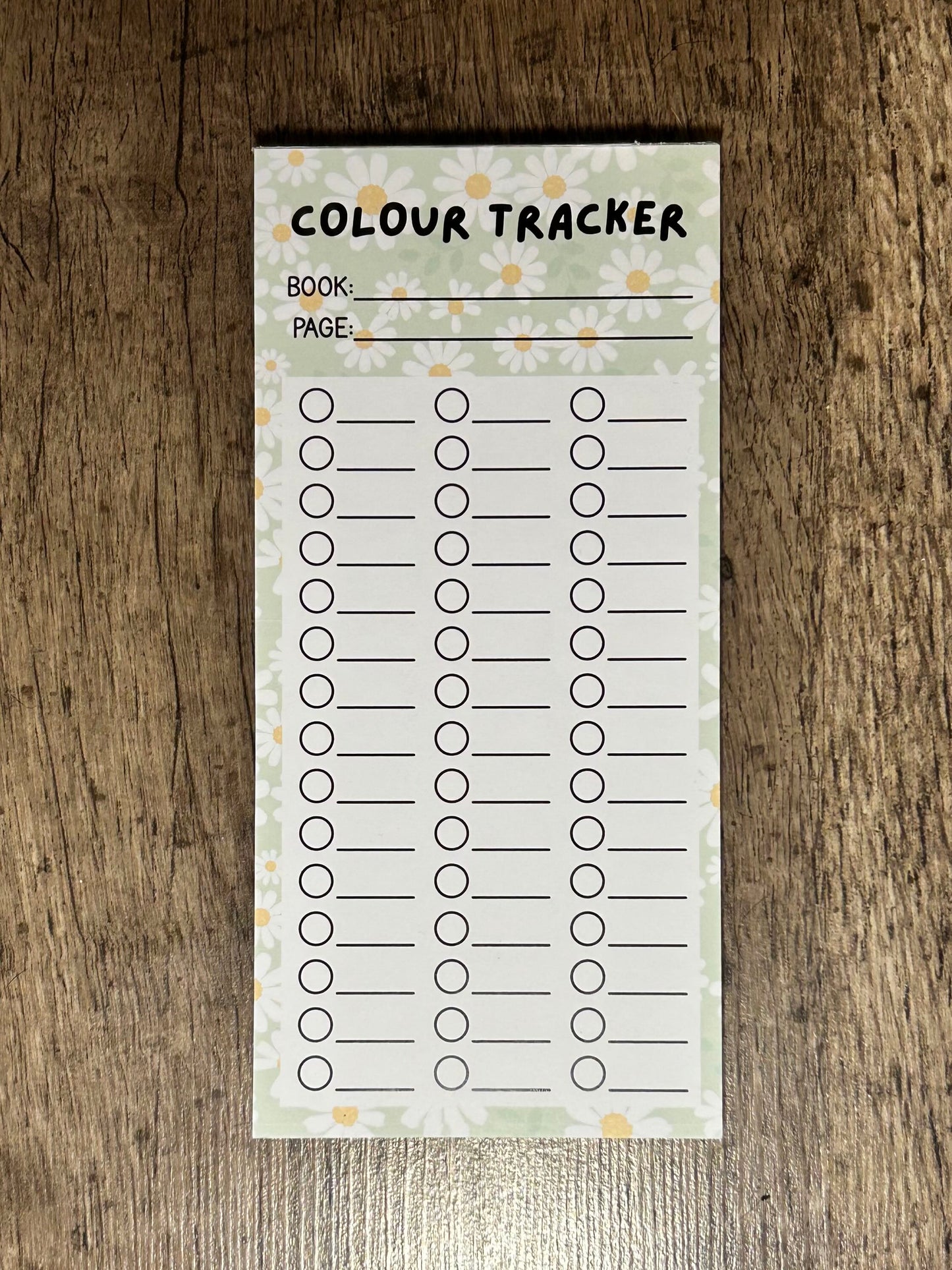 Colour Tracker Notepad