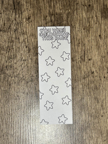 Colourable Bookmarks for Colouring Books