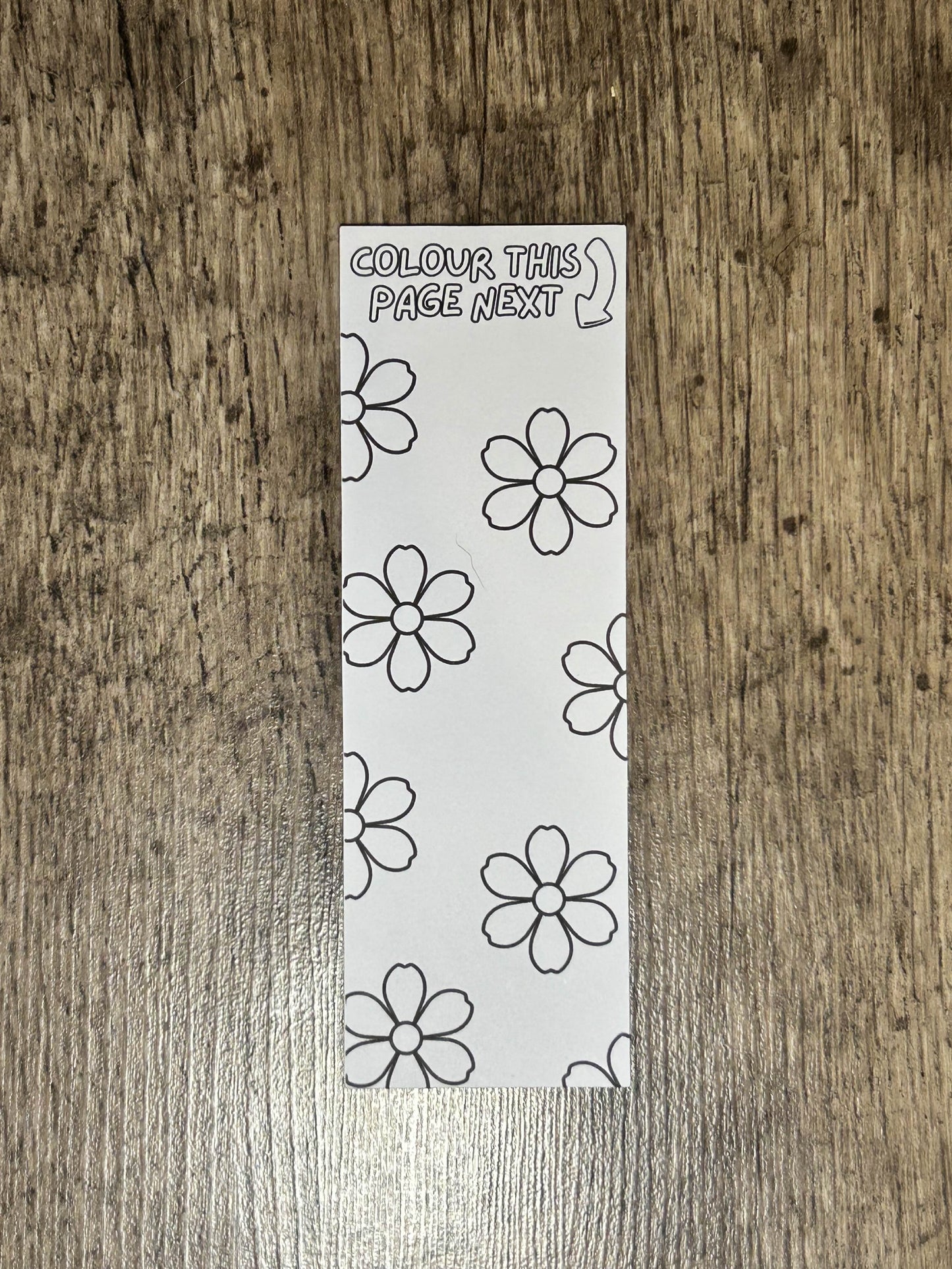 Colourable Bookmarks for Colouring Books
