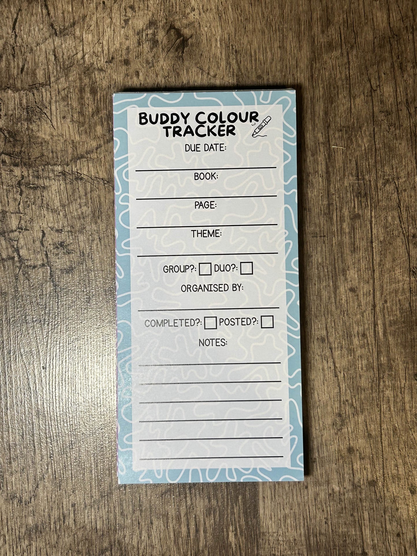 Buddy Colour Tracker Notepad (Grade B)