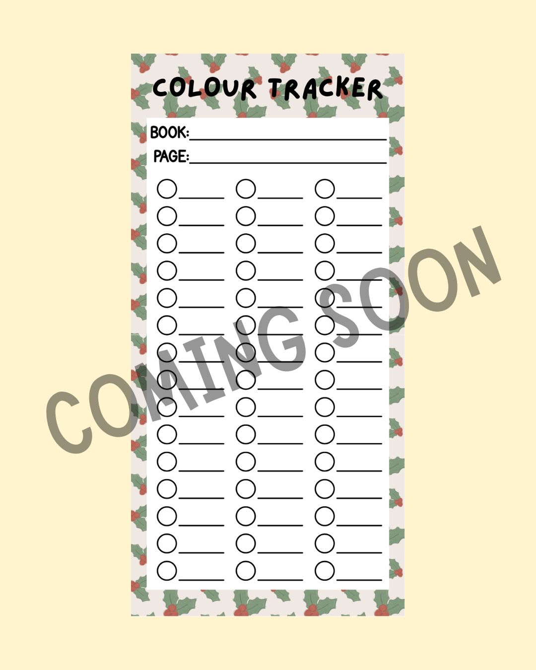 Festive Colour Tracker & Bleed Sheet Bundle